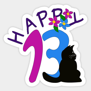 Happy thirteen Sticker